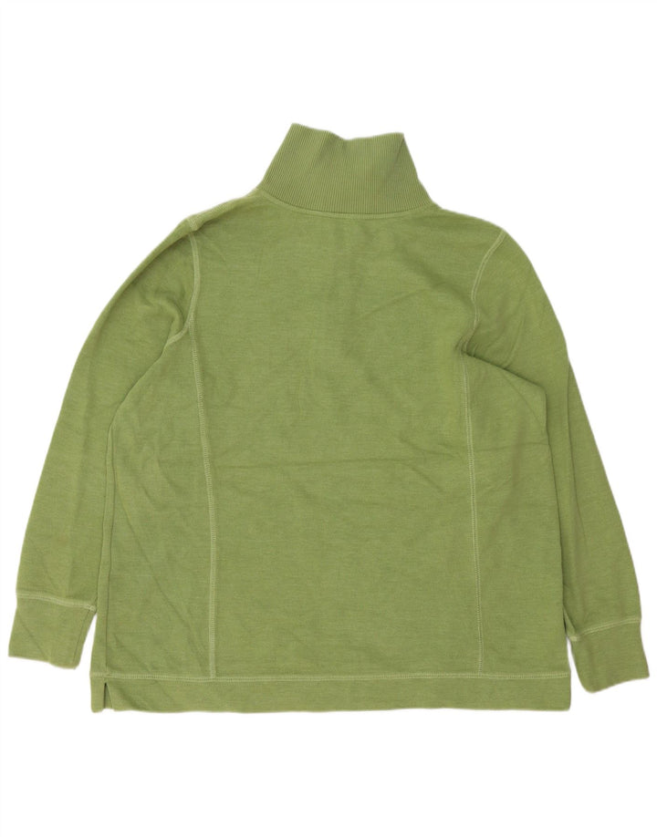 Maglione da uomo con collo con zip EDDIE BAUER 2XL cotone verde