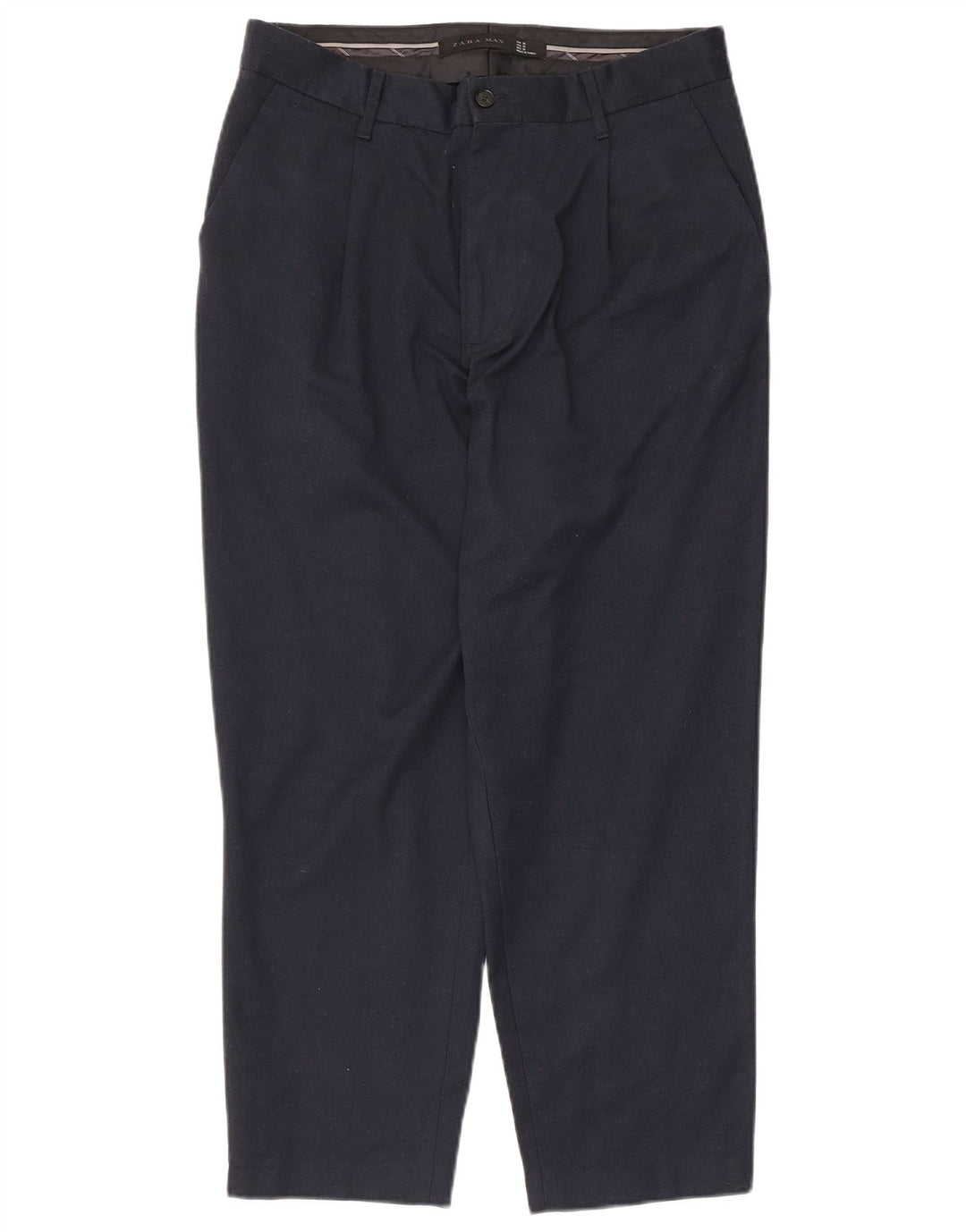 Pantaloni corti da uomo Zara EU 38 Small W30 L25 poliestere blu navy