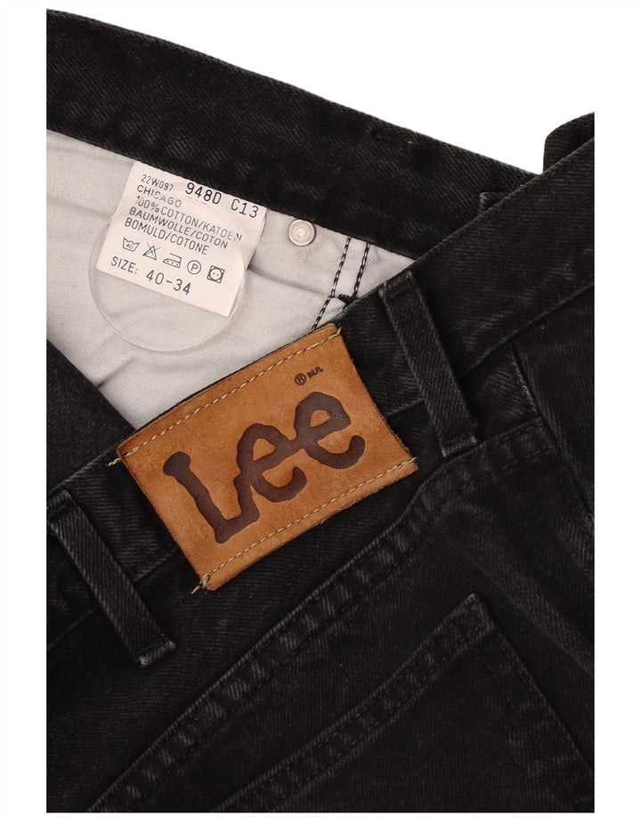 Jeans dritti Chicago da uomo Lee W40 L34 cotone nero