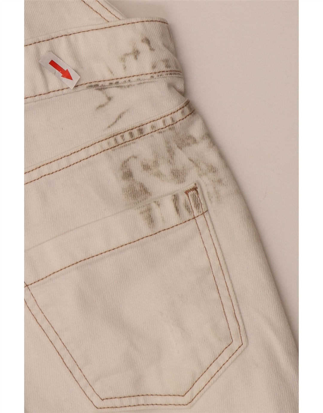 Pantaloncini salopette da donna White Stuff UK 8 piccoli W30 cotone bianco