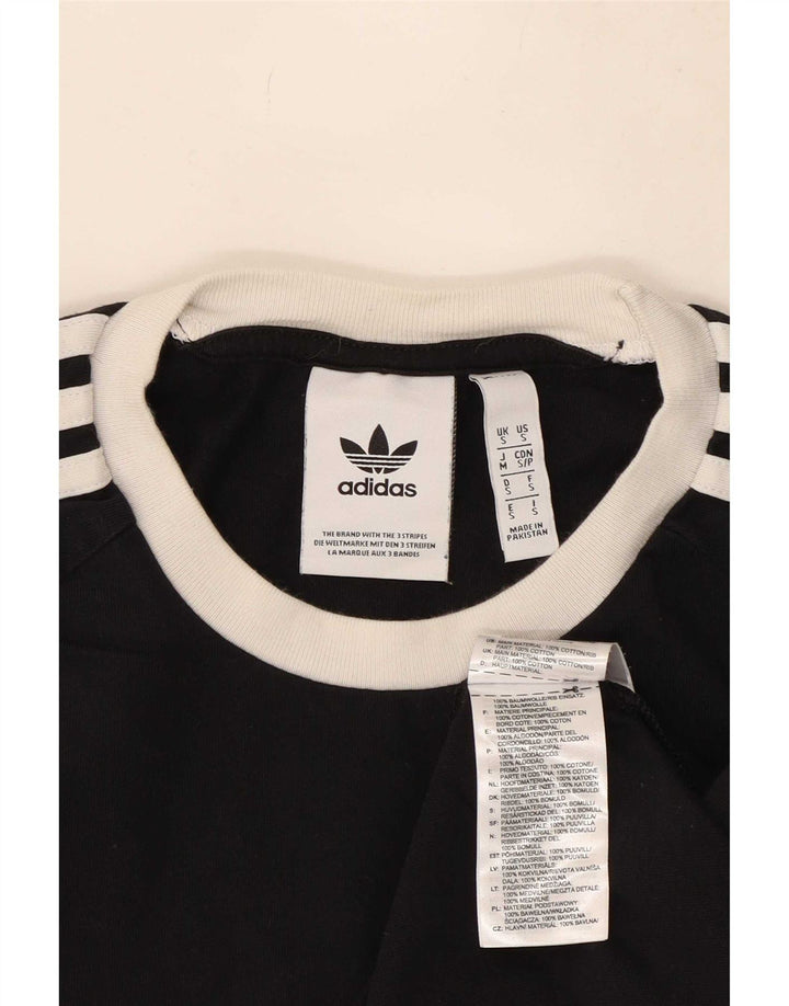 T-shirt Adidas da uomo Top Small in cotone nero