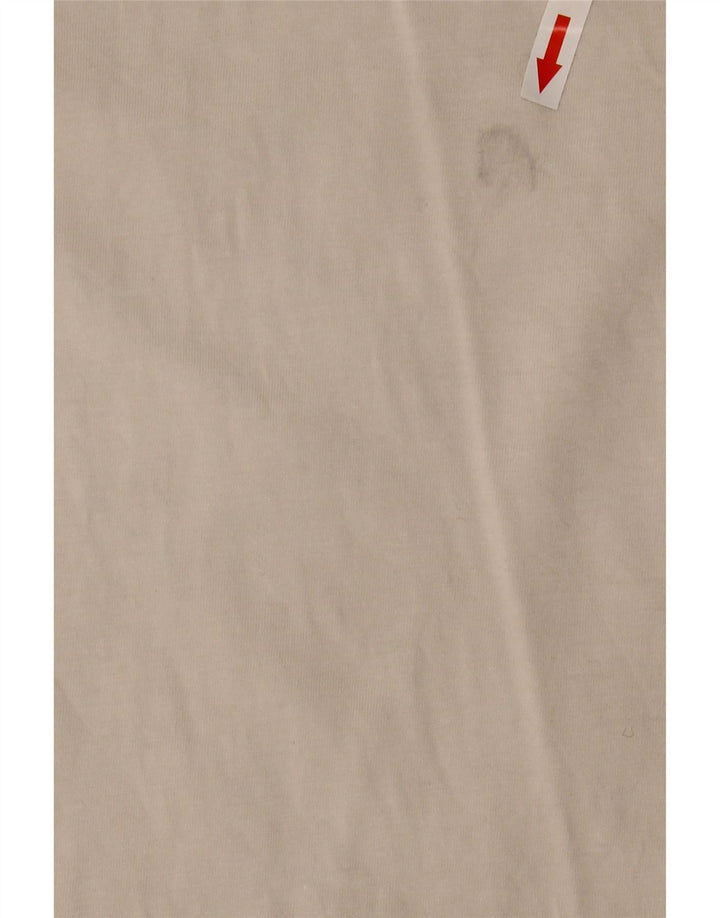 T-shirt da uomo Nike Loose Fit, top in cotone bianco sporco medio