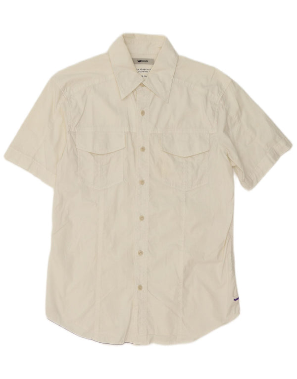 Camicia a maniche corte da uomo Gas in cotone bianco medio
