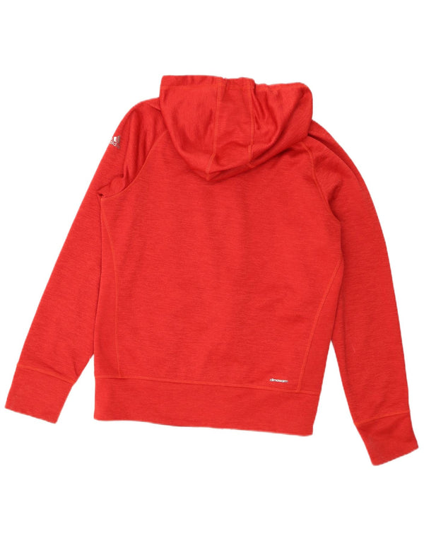 Felpa con cappuccio e zip da basket Adidas Wolves da donna UK 12/14 Rosso medio