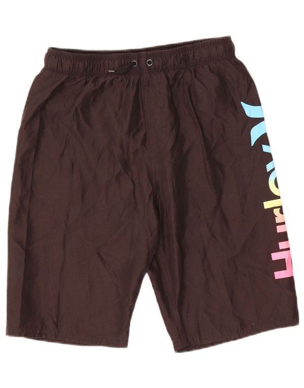 Pantaloncini da bagno con grafica Hurley per ragazzi 13-14 anni XL Marrone Poliestere