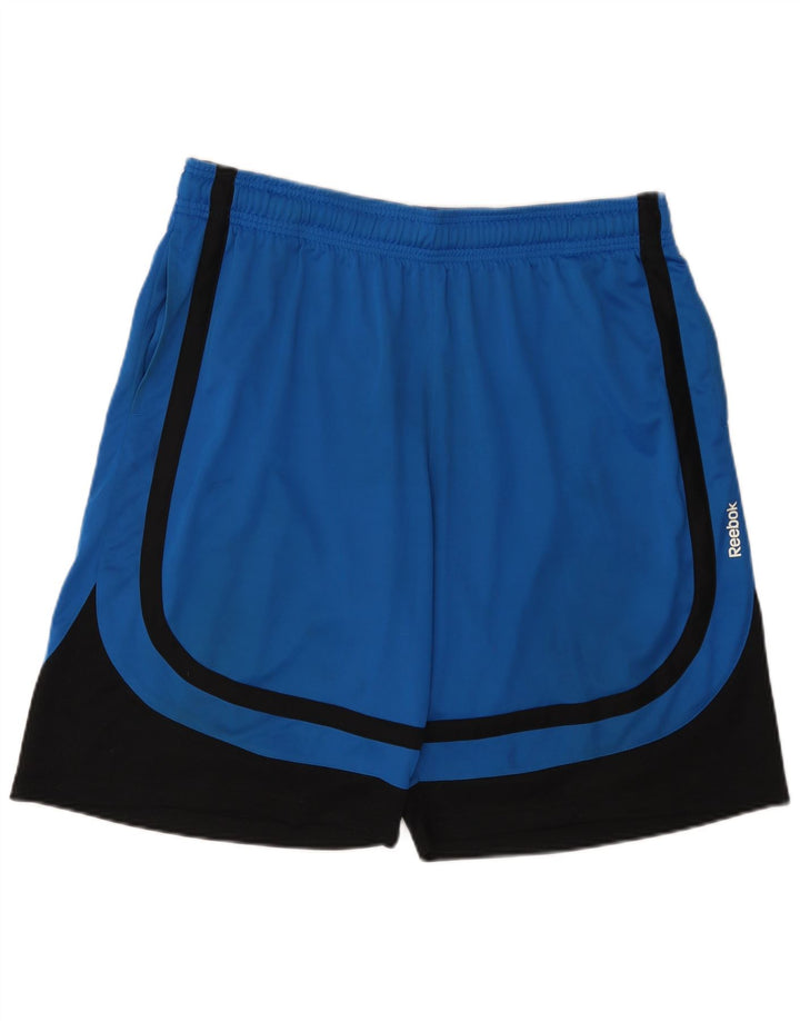 Pantaloncini sportivi REEBOK da uomo XL blu in poliestere color block