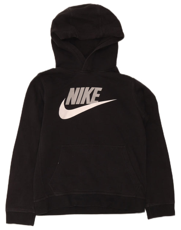 Felpa con cappuccio Nike da bambino con vestibilità grafica standard, 12-13 anni, grande, cotone nero