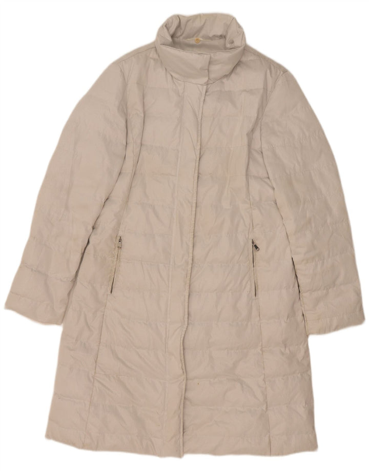 Cappotto imbottito da donna Marella UK 12 Poliestere bianco medio