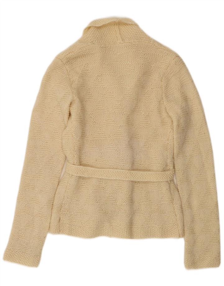 Maglione cardigan da donna vintage UK 14 Beige medio