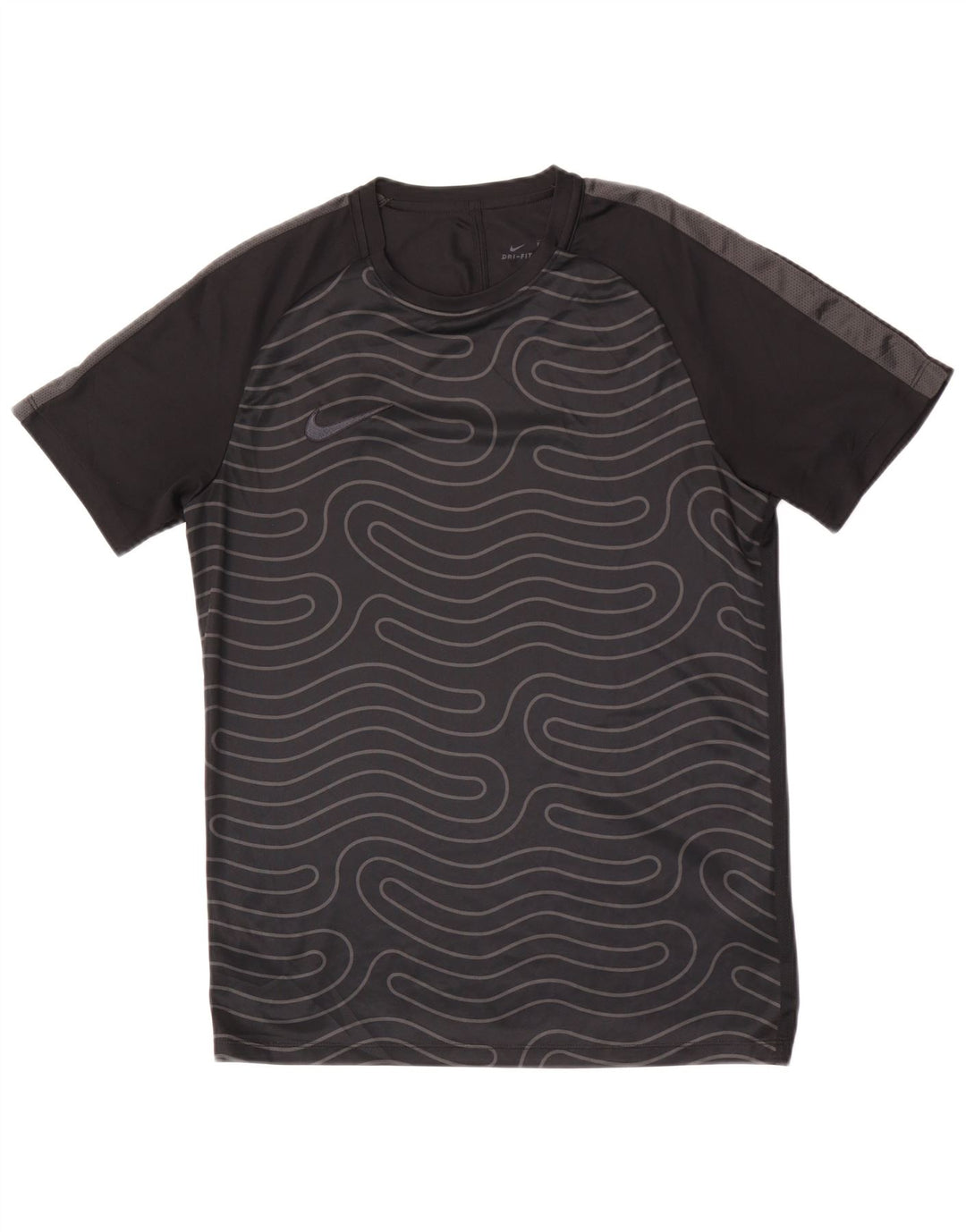 T-shirt Nike da uomo Dri Fit Top in poliestere geometrico nero medio