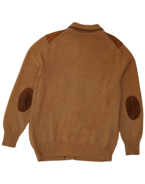 Maglione cardigan vintage da uomo IT 56 XL Marrone