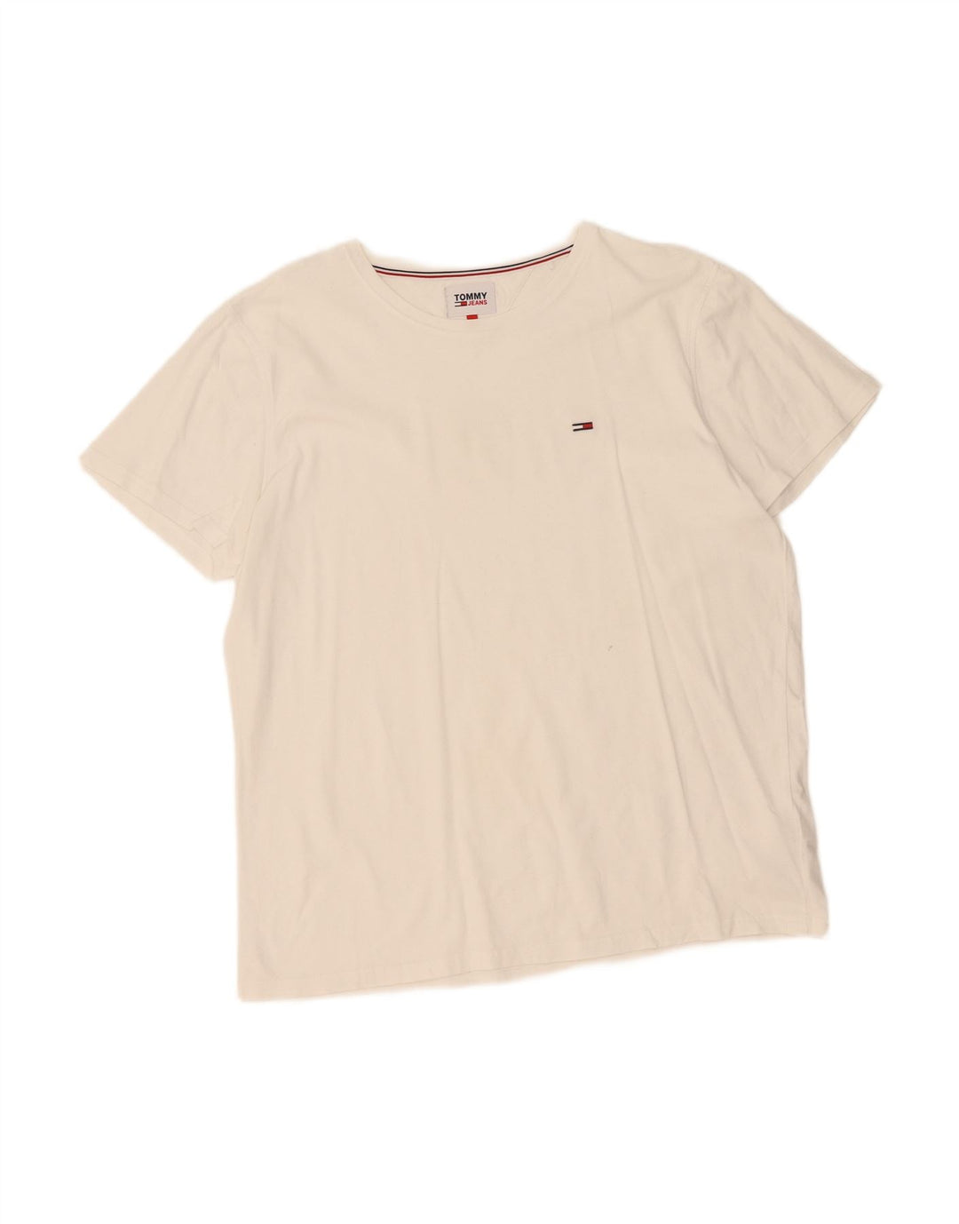 TOMMY HILFIGER Mens T-Shirt Top XL White Cotton
