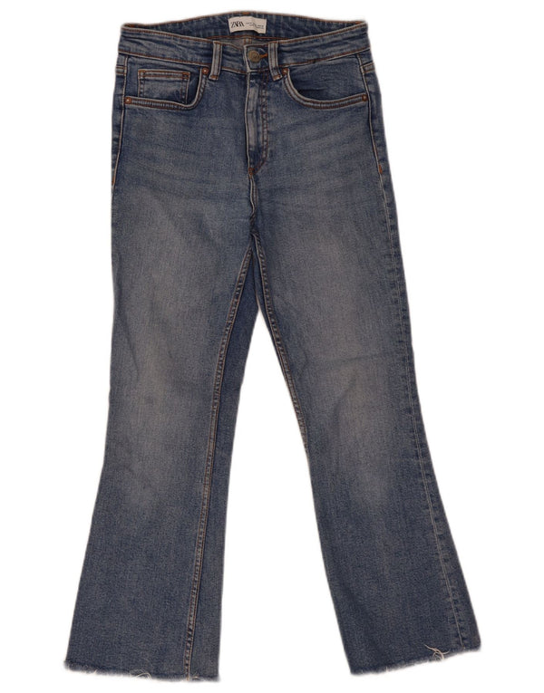 Jeans svasati da donna Zara EU 38 Small W28 L25 cotone blu