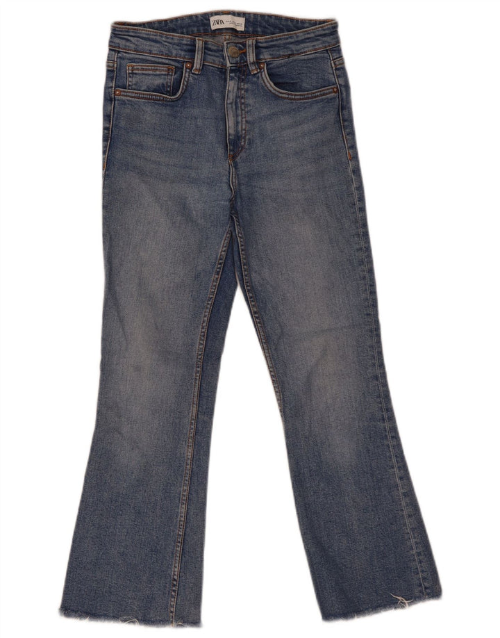 Jeans svasati da donna Zara EU 38 Small W28 L25 cotone blu