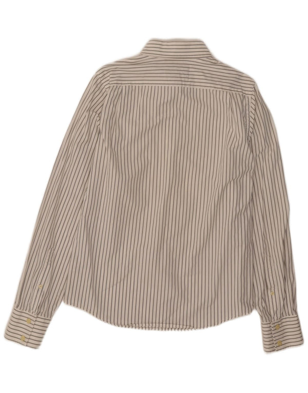 Camicia Muscle da uomo Abercrombie & Fitch in cotone a righe bianche medie