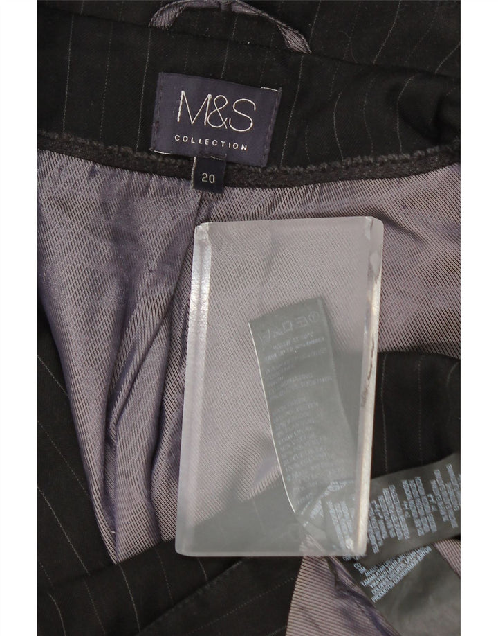 Giacca blazer a 1 bottone Marks & Spencer da donna UK 20 2XL Gessato grigio