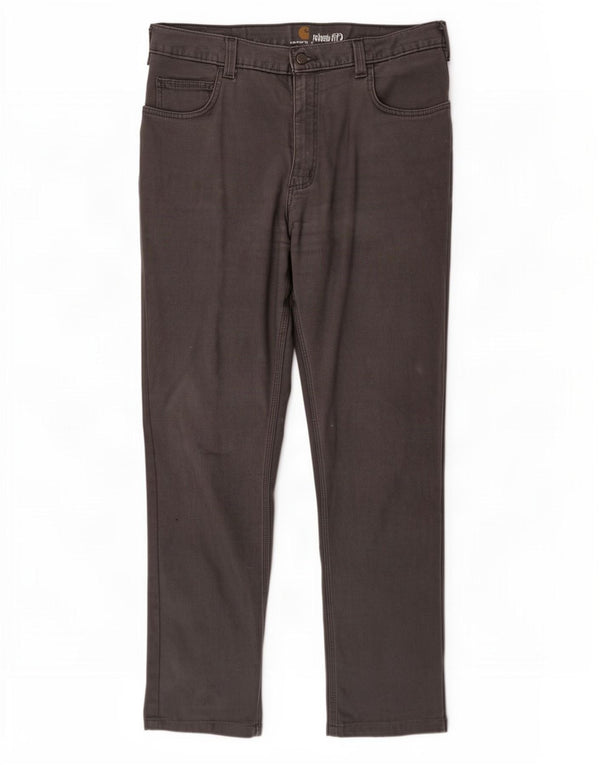 Pantaloni cargo da uomo dalla vestibilità comoda Carhartt W34 L32 in cotone grigio