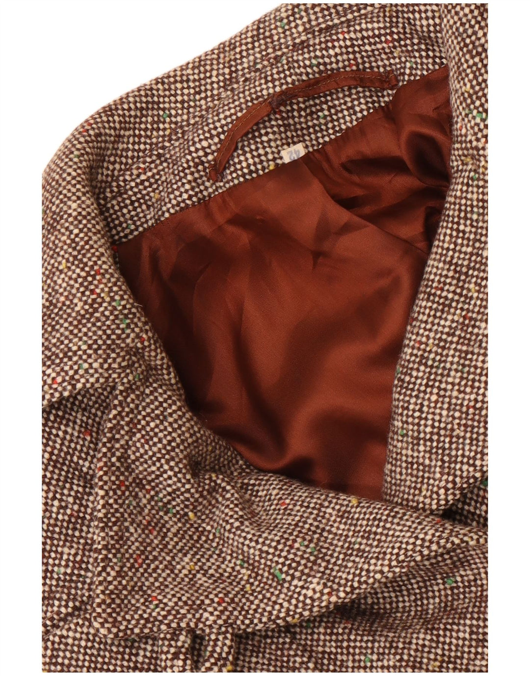 Soprabito vintage da donna IT 42 Marrone medio chiazzato