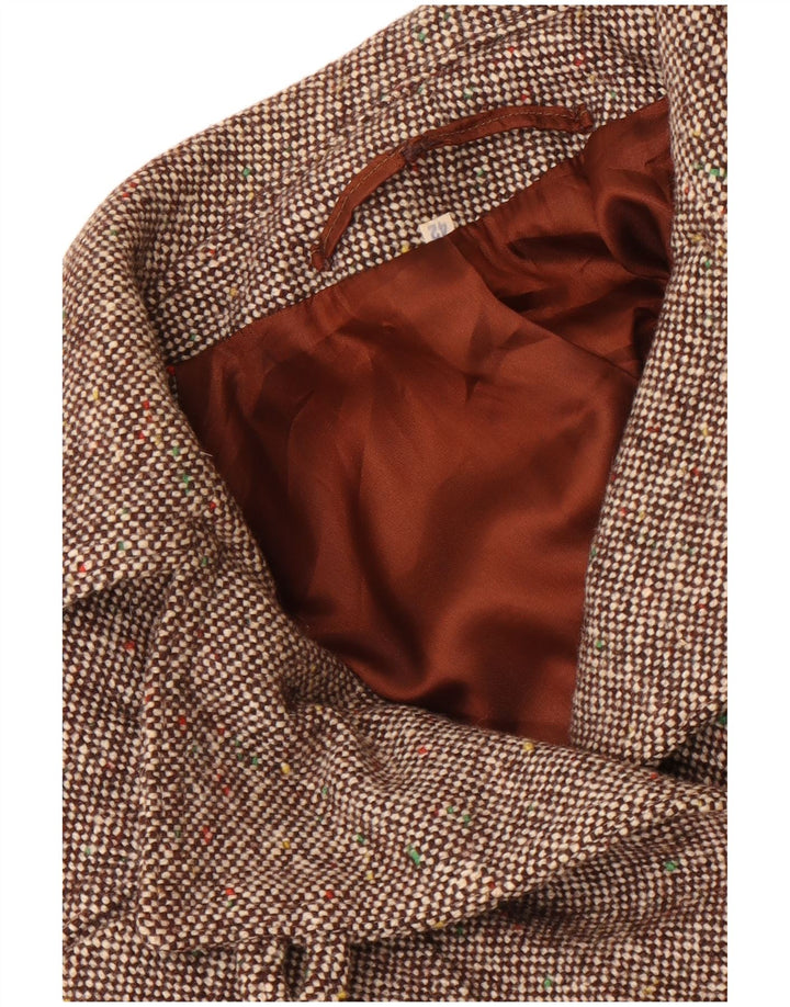 Soprabito vintage da donna IT 42 Marrone medio chiazzato