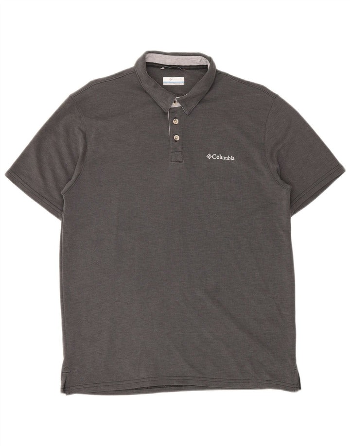 Polo Columbia da uomo grande in modal grigio