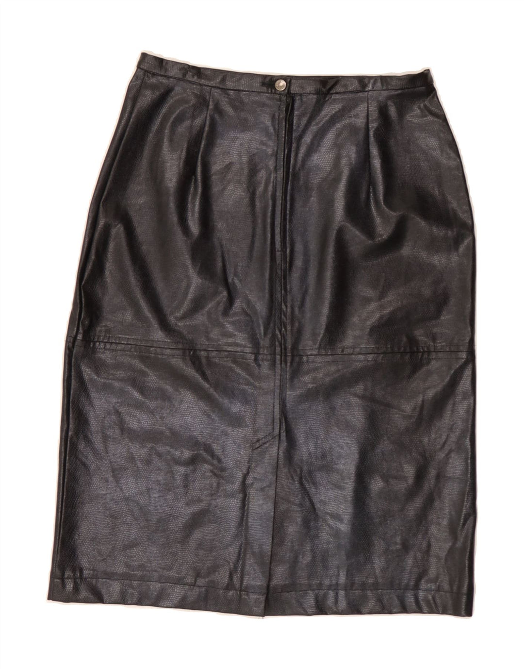 VINTAGE Womens Leather Skirt W30 Medium Black Vintage Vintage and Second-Hand Vintage from Messina Hembry 