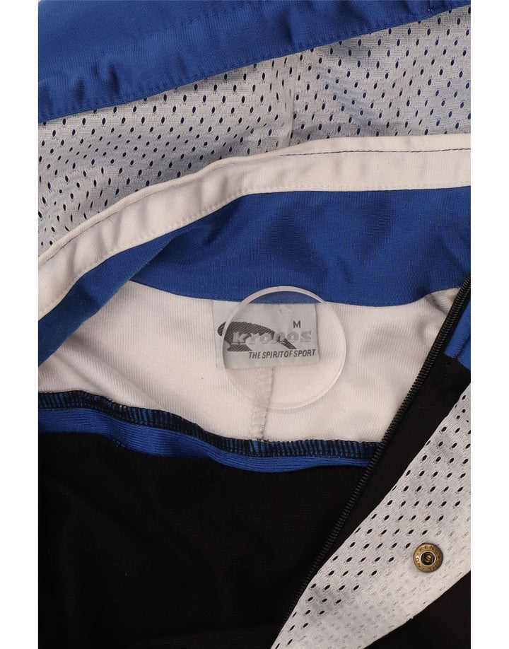 Giacca da tuta da uomo con cappuccio Kronos, poliestere color block medio nero