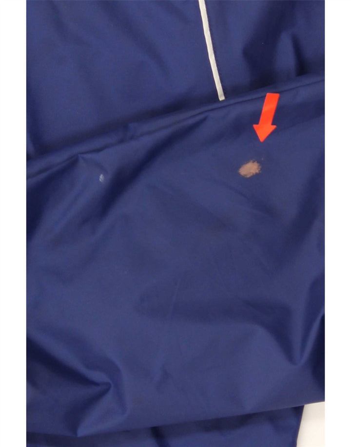 Giacca antipioggia con cappuccio grafico da uomo Adidas UK 36 Small nylon blu