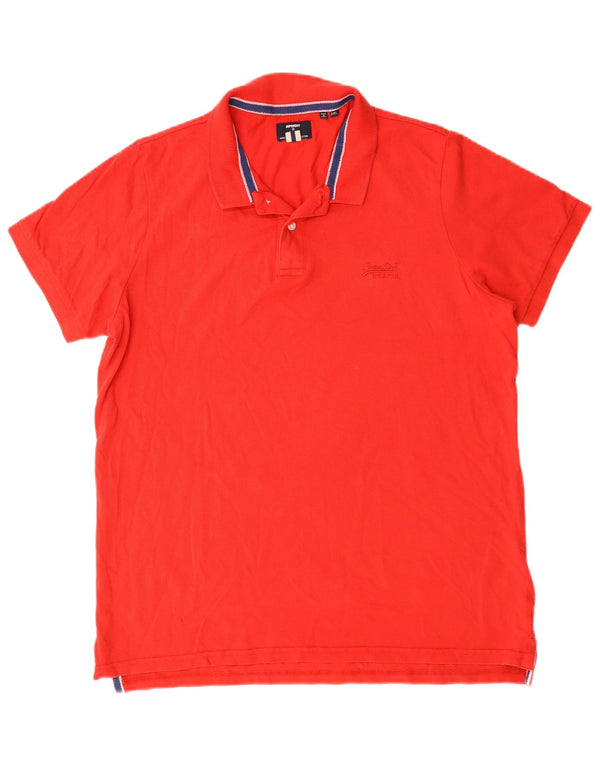 Polo da uomo Superdry 2XL in cotone rosso