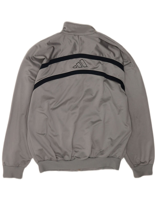Adidas Giacca da uomo con grafica grafica Giacca grande in poliestere color block grigio
