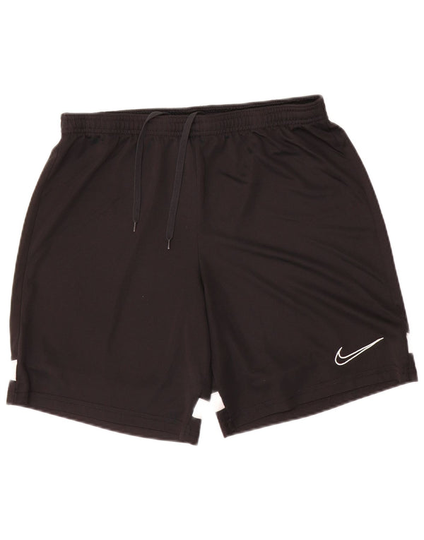 Pantaloncini sportivi Nike Dri Fit da uomo, colore nero medio, in poliestere color block