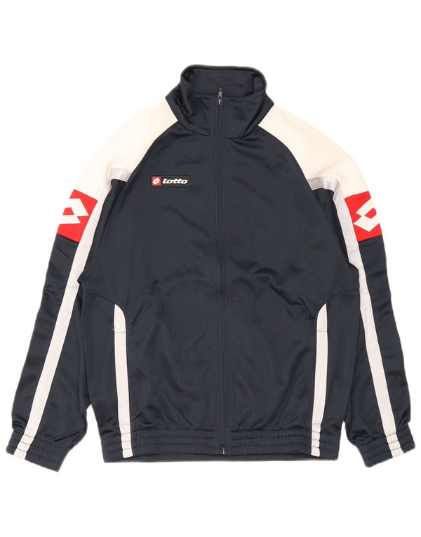 Giacca da ginnastica grafica da uomo Lotto, grande, color block blu navy