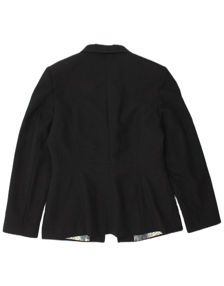 Giacca blazer da donna a 1 bottone Bay UK 14 grande poliestere nero