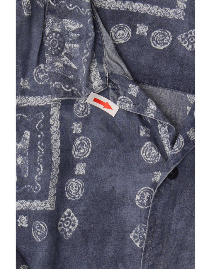 Camicia a maniche corte da uomo Criver XL blu navy geometrica