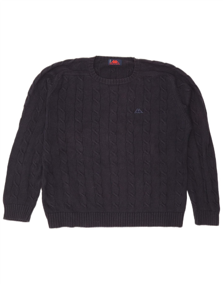 Maglione Kappa da uomo girocollo in cotone medio blu navy