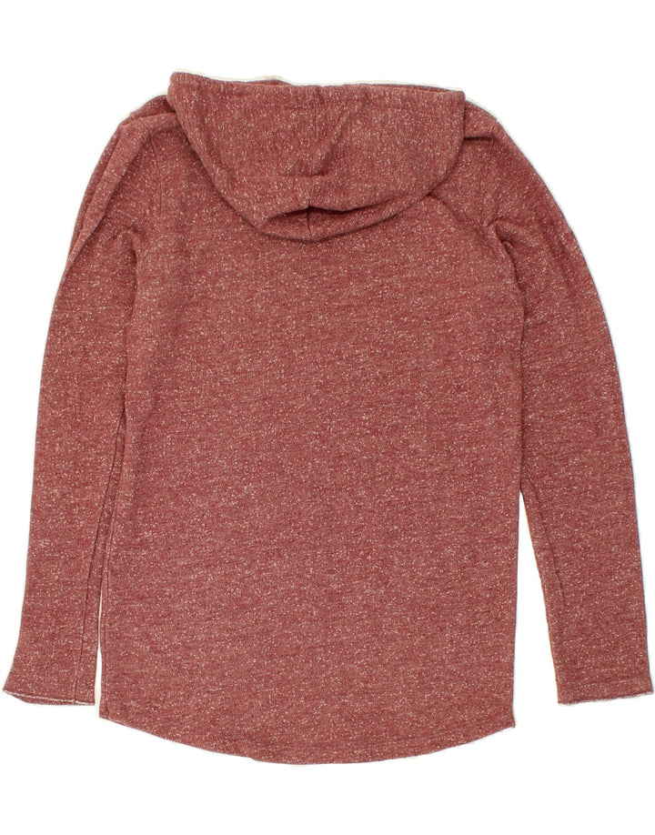 JACK & JONES Mens Graphic Hoodie Jumper Medium Maroon Flecked Cotton Vintage Jack & Jones and Second-Hand Jack & Jones from Messina Hembry 