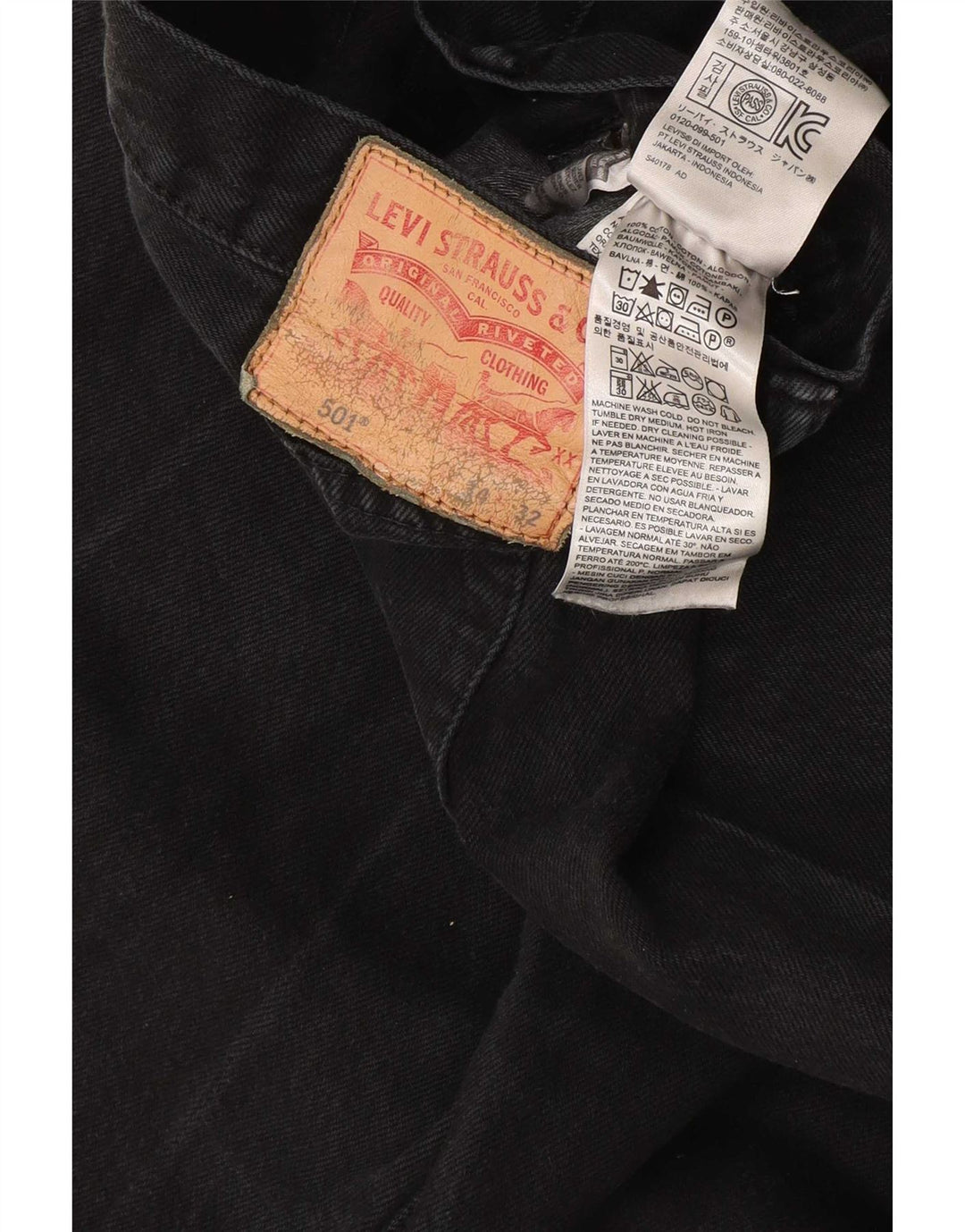 Levi's Uomo 501 Jeans dritti W34 L32 Cotone blu navy