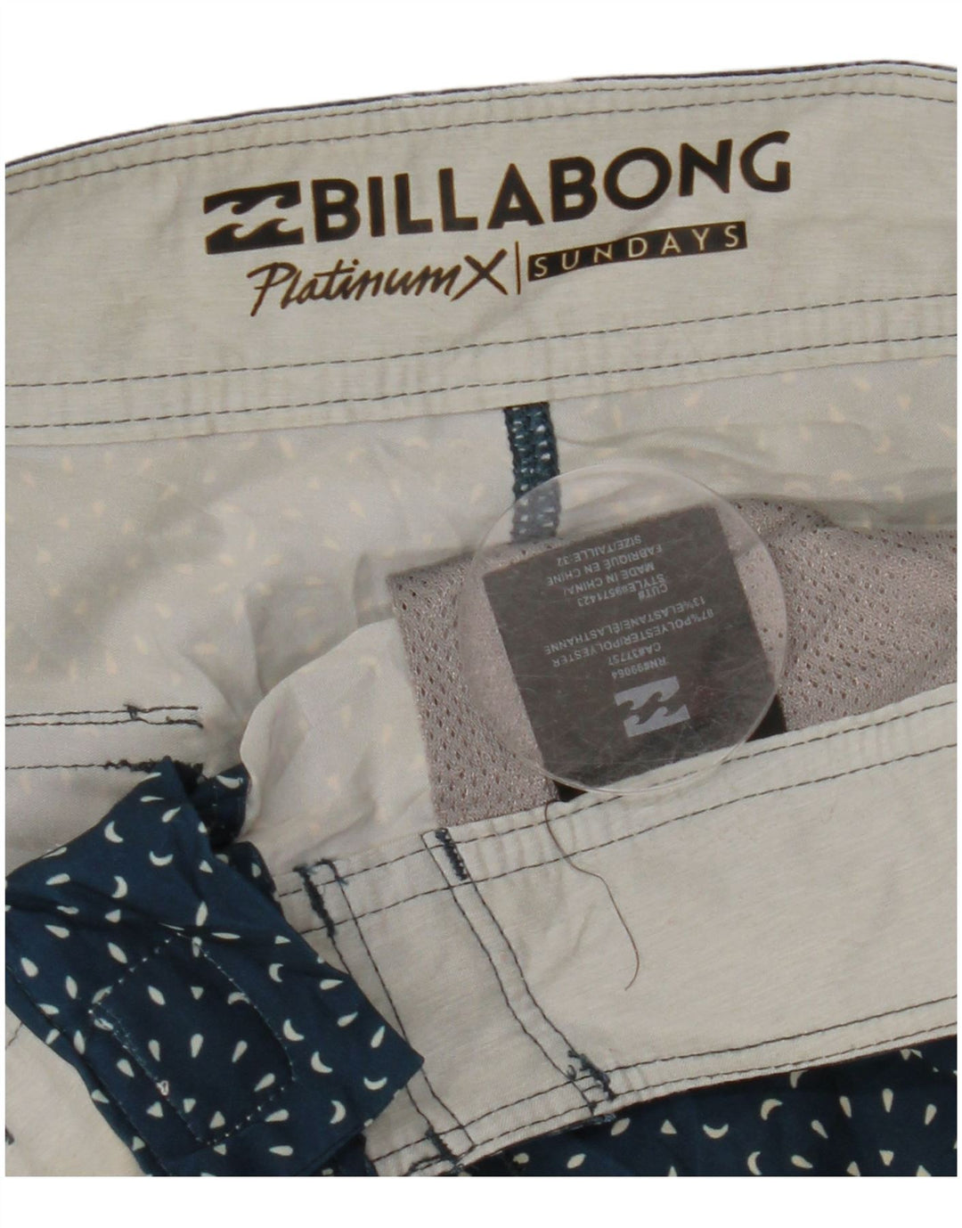 Pantaloncini da bagno da uomo BILLABONG Poliestere maculato medio blu navy