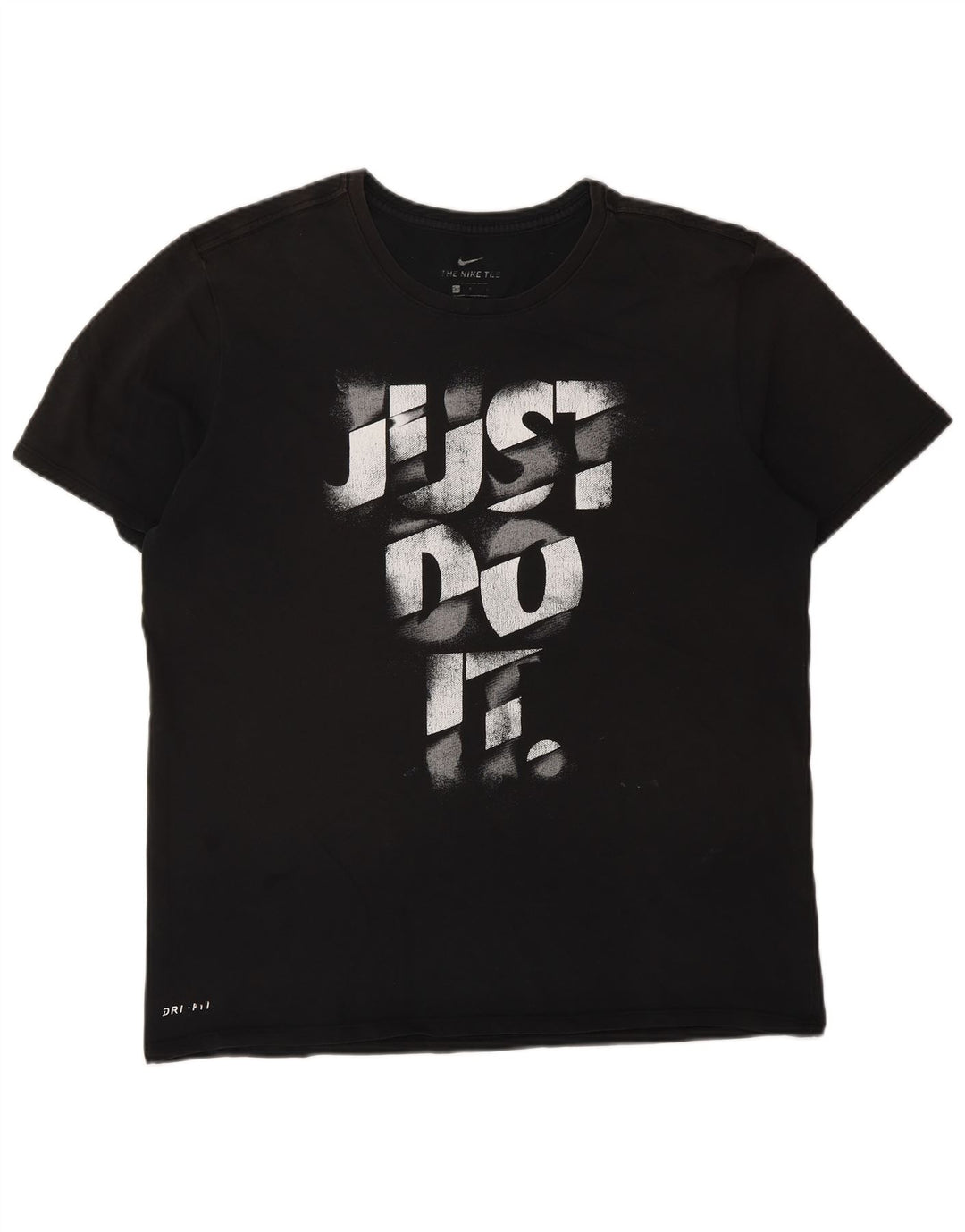 NIKE T-shirt grafica da uomo Dri Fit Top grande in cotone nero