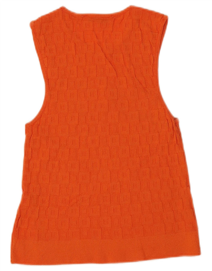 Canotta corta da donna Zara UK 8 piccola in viscosa arancione
