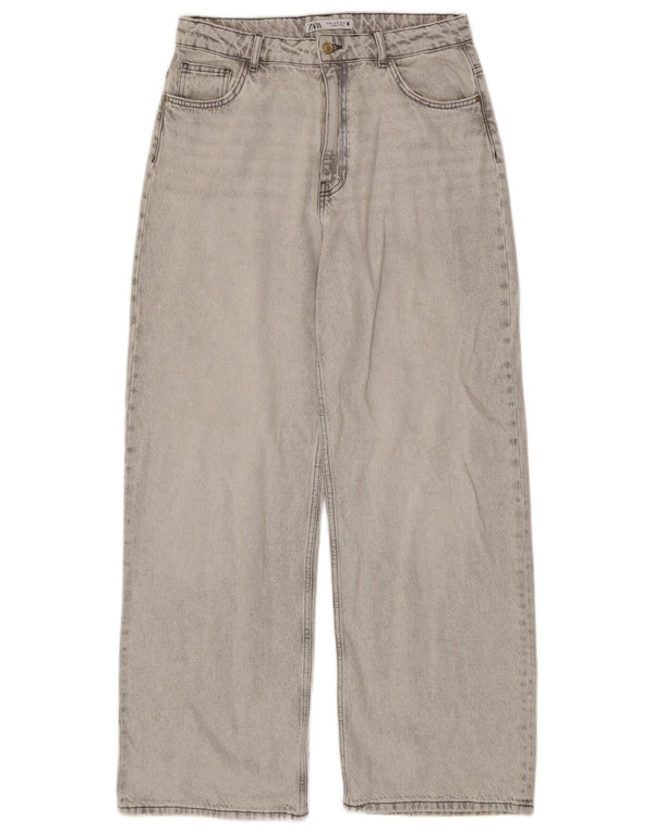 Jeans Zara da donna a gamba larga EU 42 Large W32 L32 Cotone grigio