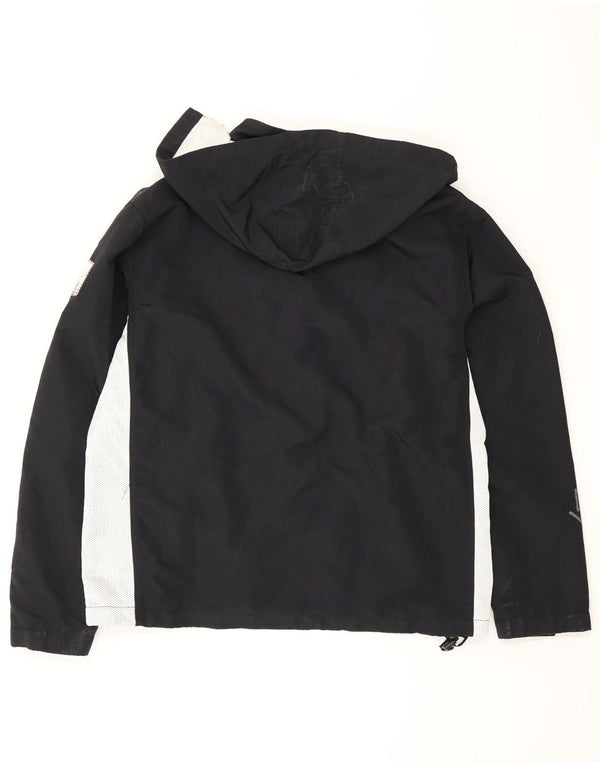 Giacca antipioggia con cappuccio grafica da uomo Murphy & Nye UK 36 Small Black Colourblock