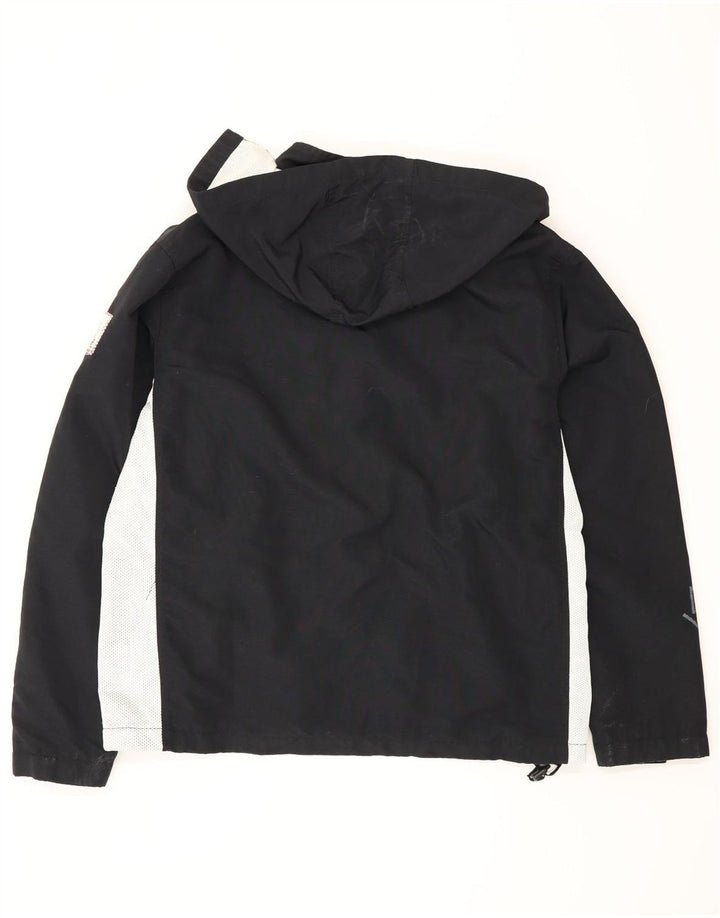 Giacca antipioggia con cappuccio grafica da uomo Murphy & Nye UK 36 Small Black Colourblock