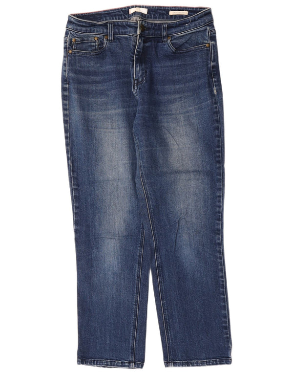Jeans dritti da donna Joules UK 12 medio W32 L26 cotone blu
