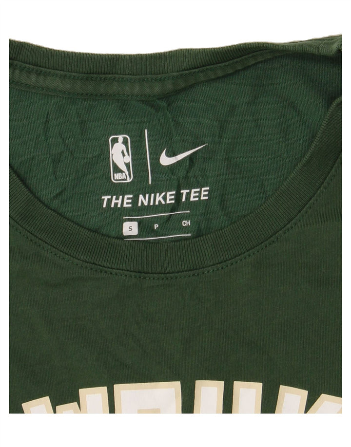 NIKE Mens Milwaukee 34 Graphic T-Shirt Top Small Green Vintage Nike and Second-Hand Nike from Messina Hembry 