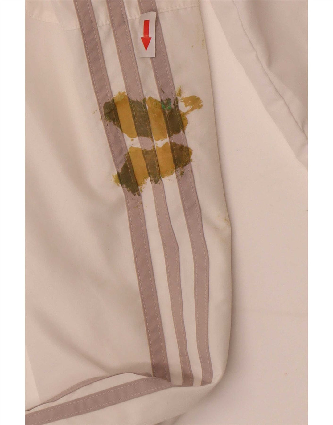 Adidas Giacca da uomo con grafica grafica, giacca grande, poliestere color block bianco