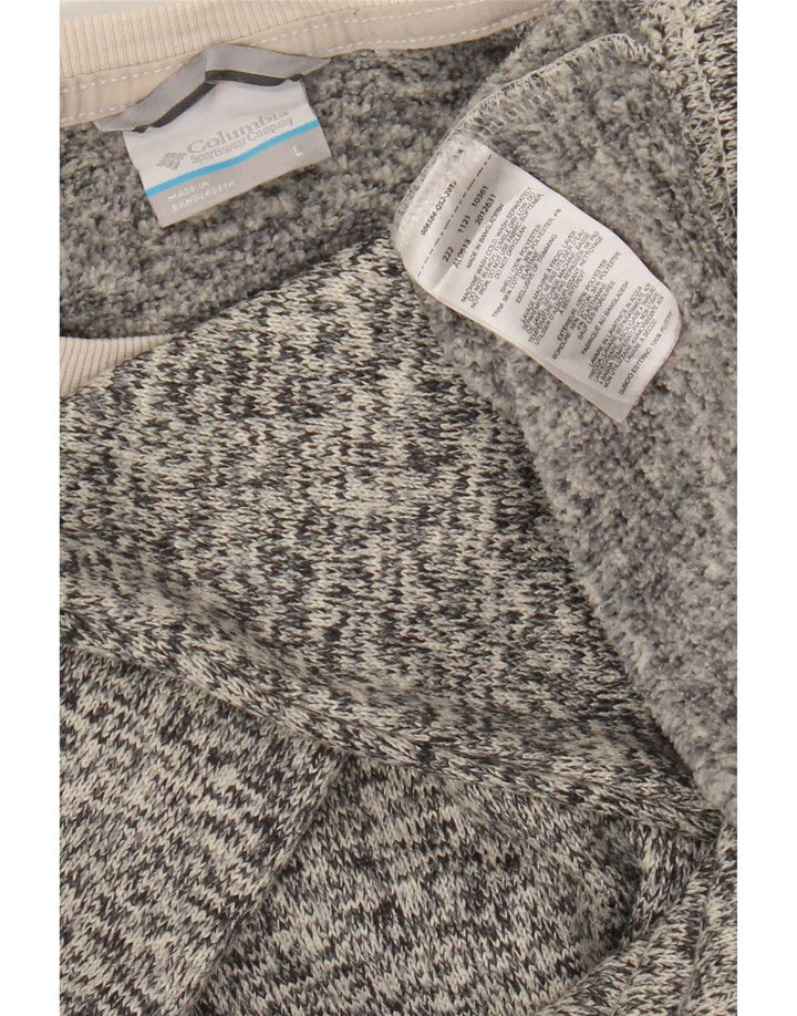 Maglia a maniche lunghe da donna Columbia UK 16 Large Poliestere chiazzato grigio