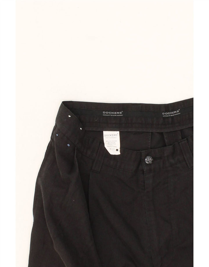 DOCKERS Mens Pegged Chino Shorts W33 Medium  Black Polyester Vintage Dockers and Second-Hand Dockers from Messina Hembry 