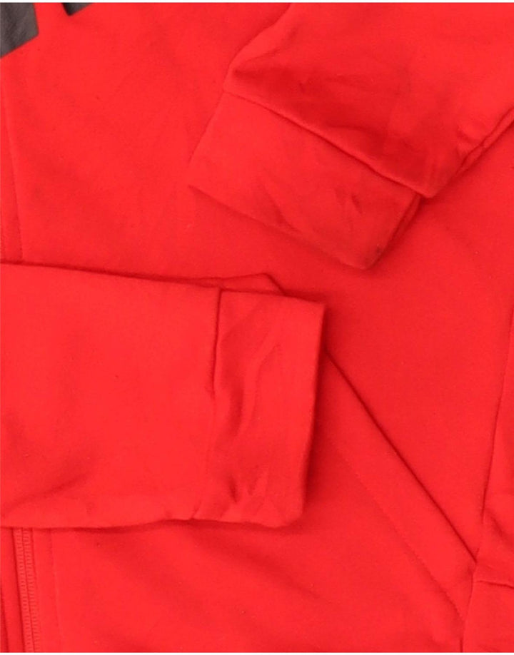 Felpa con cappuccio e zip grafica Nike Dri Fit da donna UK 18 XL poliestere rosso