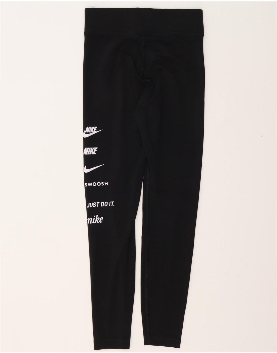 Leggings grafici da donna NIKE UK 10 piccoli poliestere nero
