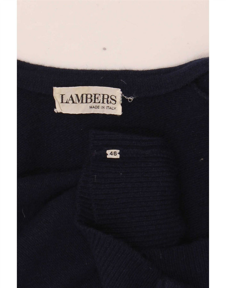 Maglione cardigan da donna Lambers IT 46 grande blu navy floreale